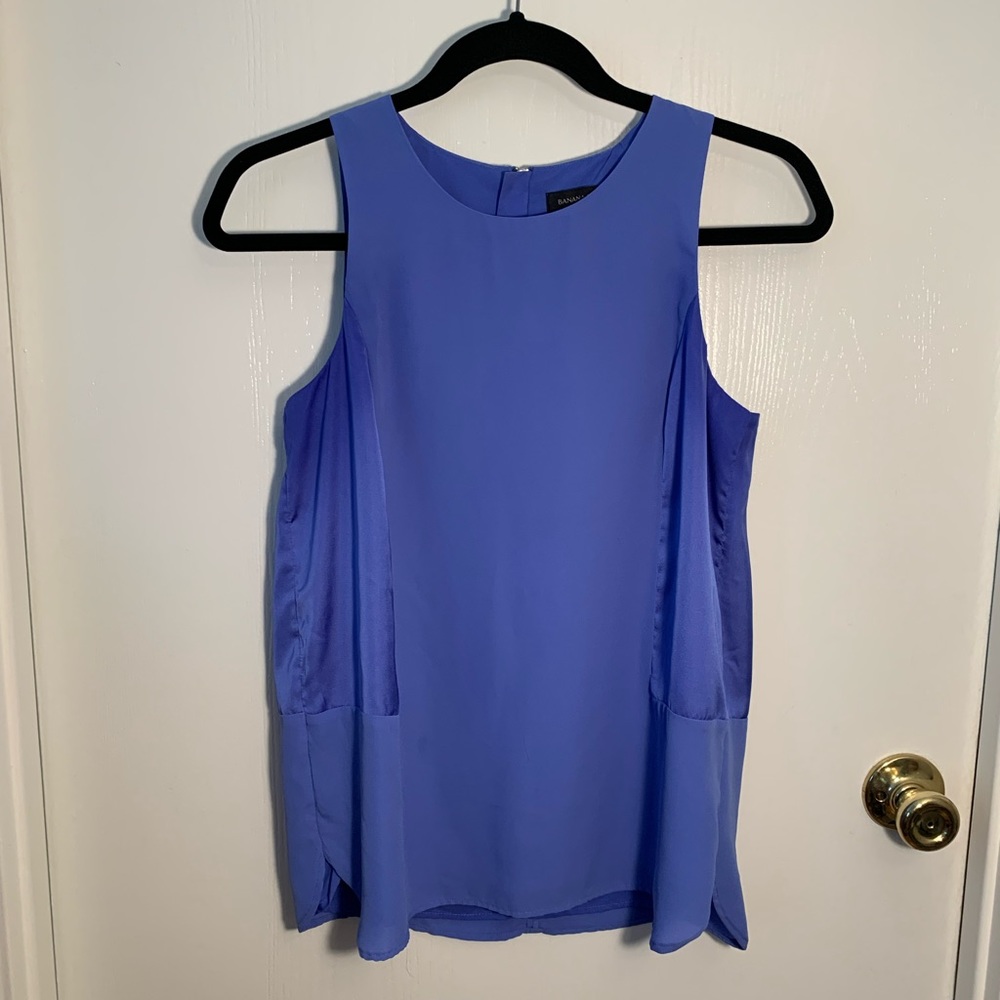 Banana Republic EUC blue tank top blouse Size XS